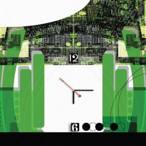 Quality MDF eco-friendly Decorative Wall Painting Clock B0803 wholesale