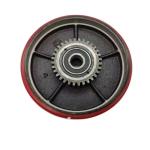 Heavy Duty Solid Cast Iron Forklift Caster Wheels / Rollers