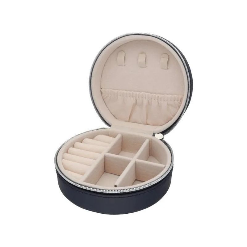 PU Leather Jewelry Set Gift Box with Zipper, China Wholesale Luxury Festival Jewellery Packaging Box, Ring/Necklace Storage Shipping Journey Box