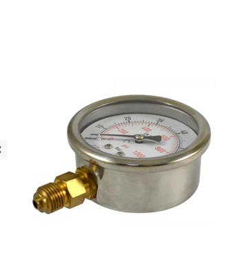 Manometer Liquid Oil Filled Bourdon Tube Pressure Gauge 6BAR 90psi Dial 63mm 1/4