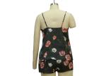 Sexy Silky Stylish Womens Comfy Loungewear , Satin Pajama Short Sets Strappy Top