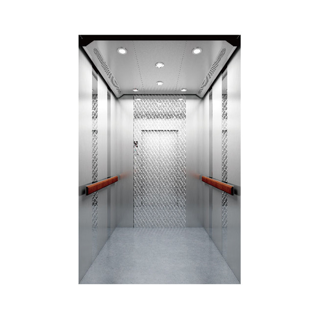 1m/S Stainless Steel Passenger Elevator Low Noise Stainless Steel Lift Cabin 1150kg