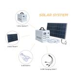 10W Portable Solar Generator Kit Home Solar Off Grid Powered Battery