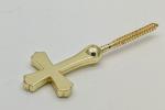 Casket Lid Decoration Coffin Screws Cross Design With Gold Plating Color