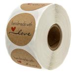 Silk Screen Printing Kraft Paper Self Adhesive Sticky Labels