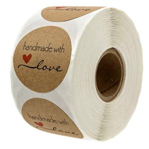 Quality Silk Screen Printing Kraft Paper Self Adhesive Sticky Labels wholesale