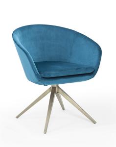 Quality Velvet Foam 75cm Armchair Ergonomics For Restaurant wholesale