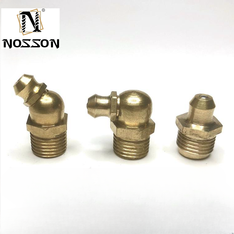 Female Connection 90 Degree Nipple Grease Fitting for White Grease Gun Nozzle and Customized Size Grease Hose