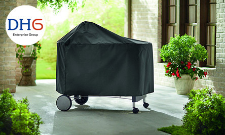 Oversized Canvas Outdoor BBQ Accessories Cover 24 Inch Luxury Heat Resistant