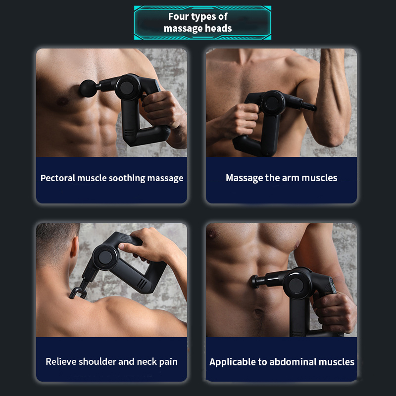 Wholesale Portable Massage Therapy Gun With Hot And Cold Compression 4 Heads