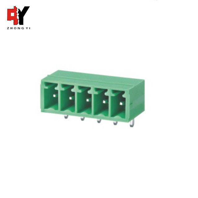 Right Angle Pin 3.5 / 3.81 Screwless Terminal Block Plug In Type