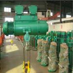 Machining lifting Electric Crane Hoist 2 Ton Wire Rope Hoist Trolley