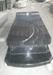 Monument Tombstone Granite Memorial Stones 3.04 G / Cm³ Density Black Russian