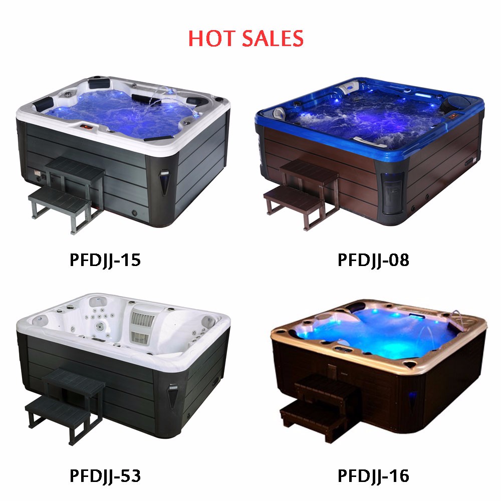 Relax Freestanding Whirlpool Tub 2200*2200*900MM With Corner Drain Location