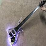 High quality LED light acrylic electric guitar rosewood fingerboard, free