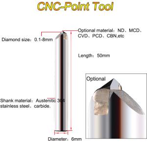 Quality 60mm Shank CVD ND Diamond Point Tool Milling Cutter wholesale
