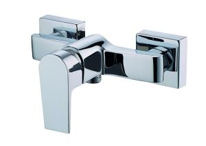 Quality Drip Proof Minimalist Bathroom Shower Mixer Faucet Wall Mounting Chrome Finish wholesale
