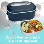 Electric Heating Lunch Box Stainless Steel Food Container Warmer Insulated