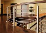 Modern Staircase Stainless Steel Balcony Railing Durable Balustrade Customized