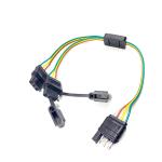 Customized Length 4 Pin Flat Y-Splitter Trailer Cable Male to Female Wire