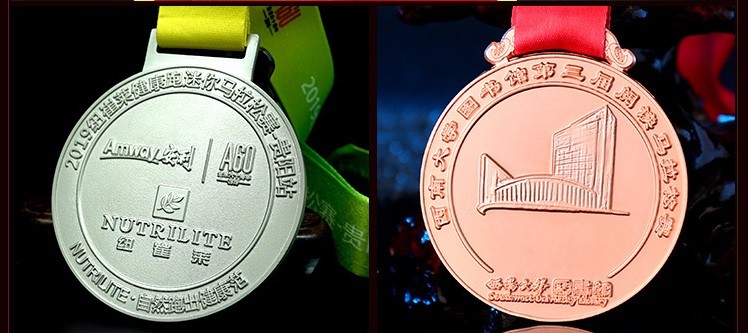 Wholesale Custom Medal Logo Medallion Soft Enamel Gold Silver Marathon Running Custom Metal Sport Medal