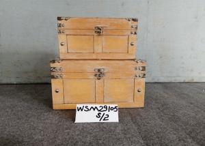 Quality One Lid Durable Plywood Treasure Chest Storage Trunk wholesale