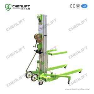 Quality Portable Single Doorways Manual Material Lift with Swivel Locks wholesale
