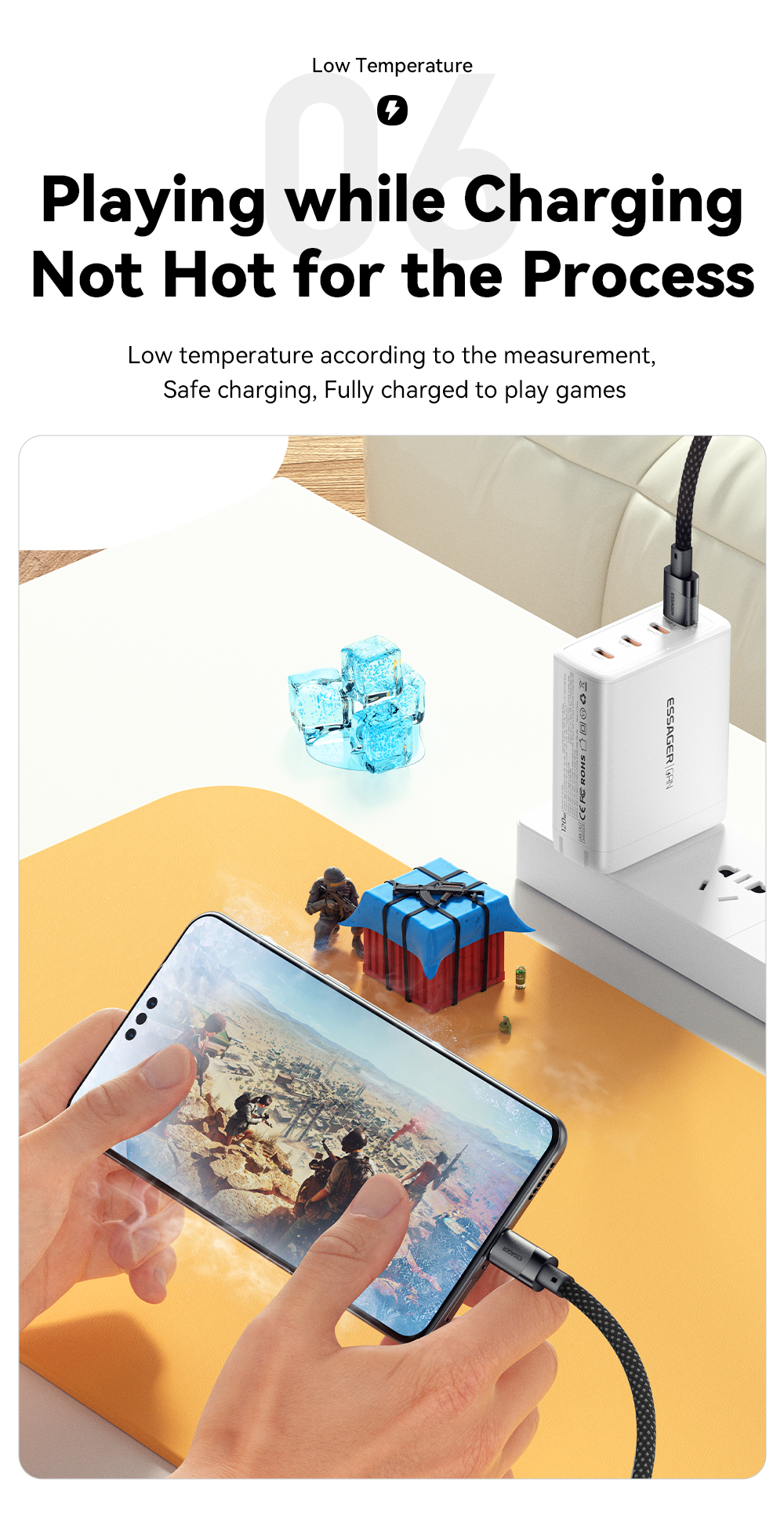 TPE USB A To USB C Magnetic Data Cable 100W 1m ESSAGER ES-X53 Series
