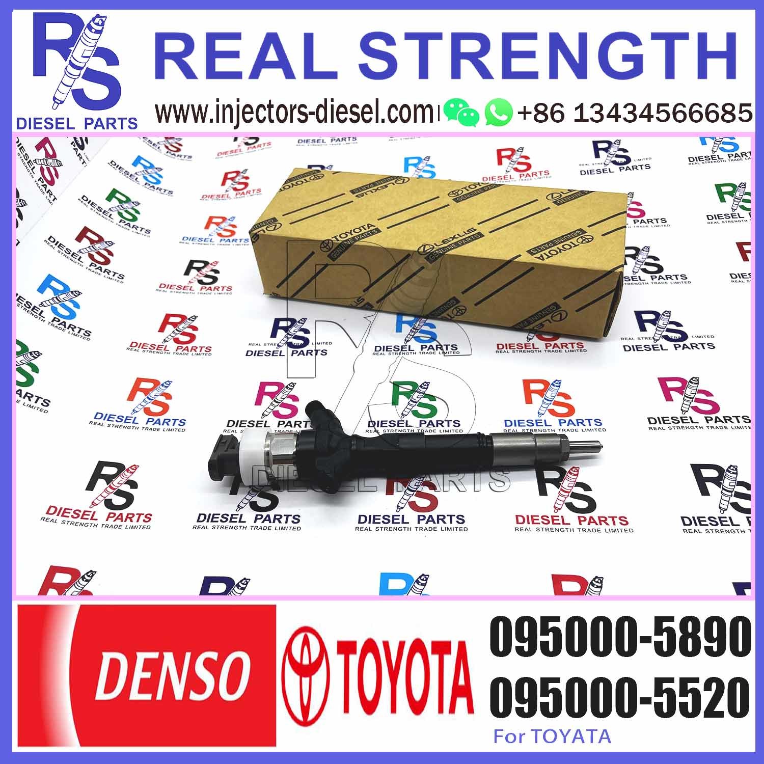 1KD-FTV Common Rail Fuel Nozzle Injector 095000-6180 095000-5890 For TOYOTA 23670-30080