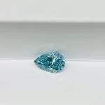 3.46carat Lab Grown Blue Diamonds Pear Shaped CVD Non Inlaid High Grade 54 Grit