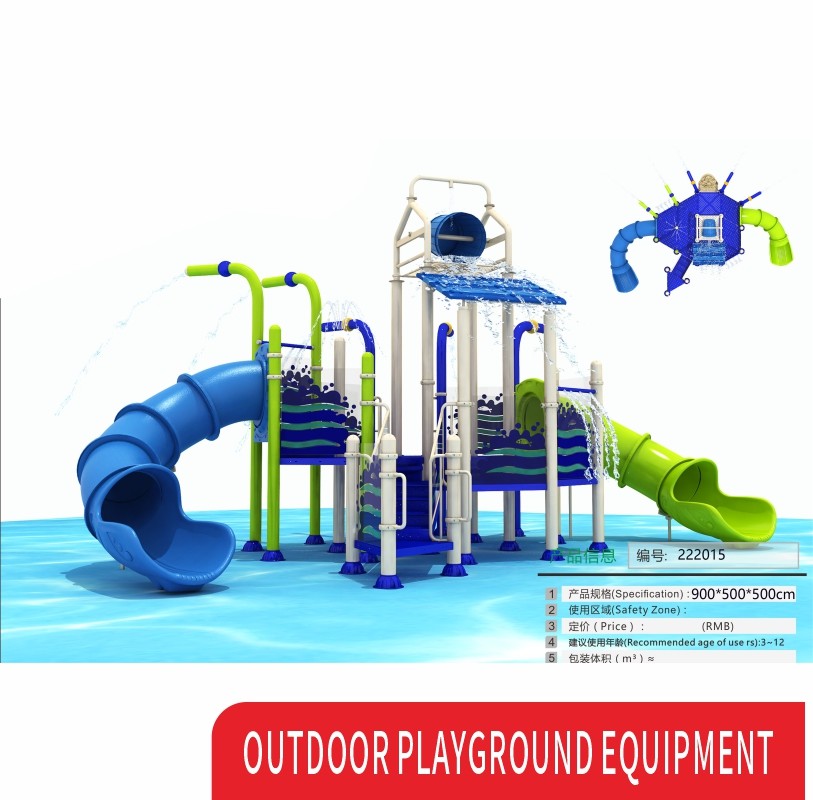 Pool Park Garden Metal Water Outdoor Kids Playground Slide Commercial Custom