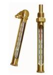 90 Degree Angle Glass Marine Thermometer Metal Case V Line Shape