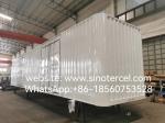 2 Axle White Enclosed Box Semi Trailer With Two Side Door Rear Double Door