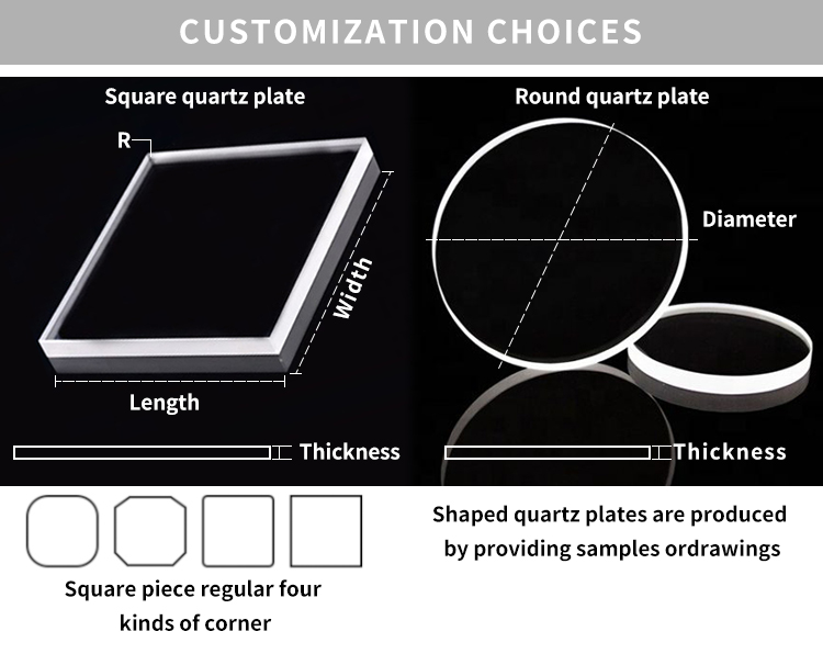 Fused Silica Window Circular Transparent Quartz Glass Plate With Step