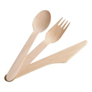 Quality 140mm Disposable Biodegradable Wooden Cutlery Eco Friendly wholesale