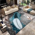 Rectangle Polyester Fiber Living Room Floor Carpets Household Absorption Bedroom