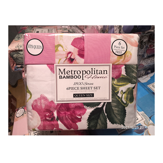 NO Filling 6pcs Microfiber Fabric 80gsm 100% Polyester Bedding Sheet Set at Best