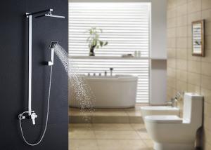 Quality Brass Bathroom Square Shower Set , Thermostatic Shower Systems ROVATE wholesale