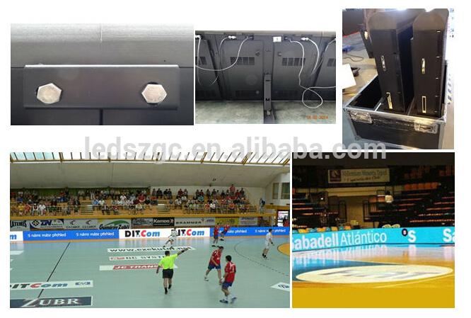 p10 outdoor full color football stadium perimeter led screen display