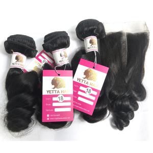 Quality Double Weft 100% Virgin Human Hair Extensions Loose Wave Hair Bundle wholesale