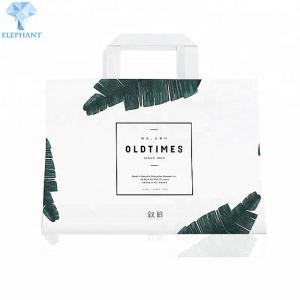 Quality Rigid Glossy White Laminated Gift Bags Offset Printing Book Packaging wholesale
