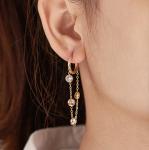 Chain Earrings Set for Women Stainless Steel Ear Pins Dangle Earrings Butterfly