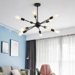8 lights Bar chandelier hall kitchen island dining room Home Decor black gold