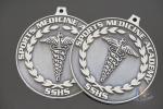 Zinc Alloy Type Silver Music Metal Award Medals With Ribbons Customized Shape