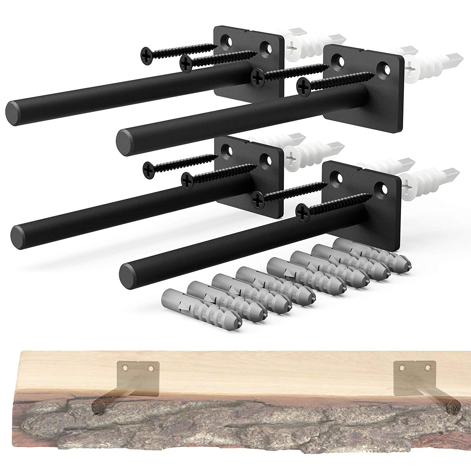 Wall Mounting Metal Shelf Brackets with Deep Drawing Process and Invisible Structure