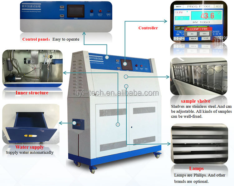 UVA340 UVB313 UV Accelerated Aging Chamber , Liyi UV Aging Chamber