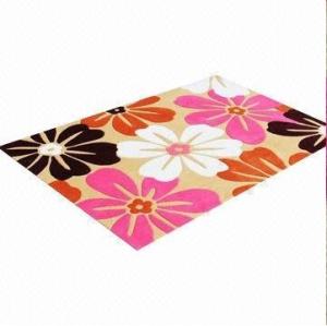 Quality Flower carved Vivid Design Handtufted Acrylic Carpet wholesale