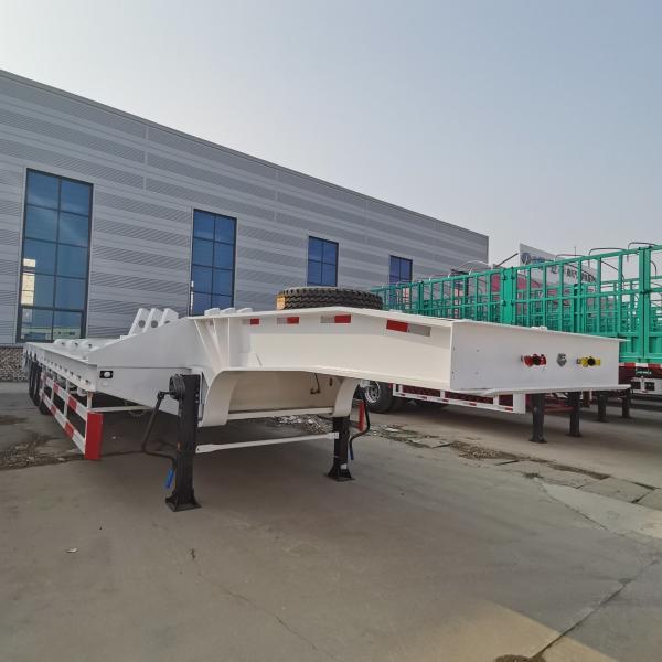 Jost E100 Landing Gear 80t Low Bed Truck Semi Trailer for Heavy Mechanical