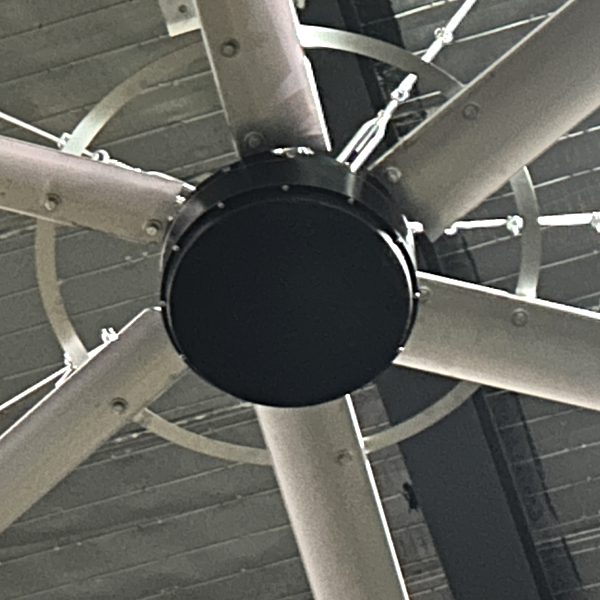 PMSM Motor Driven Large HVLS Ceiling Fans for Cable Production Workshop Air Cooling