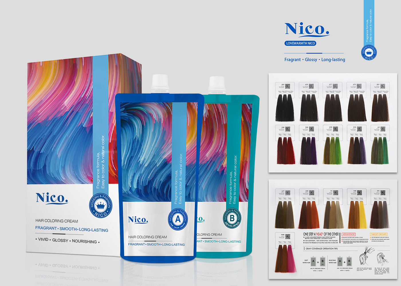 New Dye & Care Concept Professional Hair Color Cream
